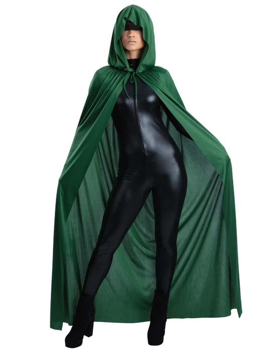 Unisex Green Hooded Cape