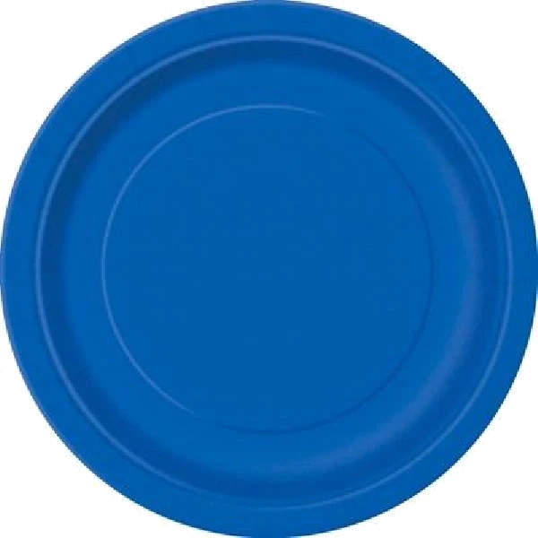 16PK 9IN ROYAL BLUE PLATES