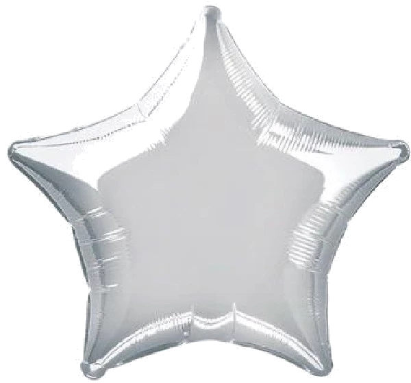 20In Silver Star Foil Balloon