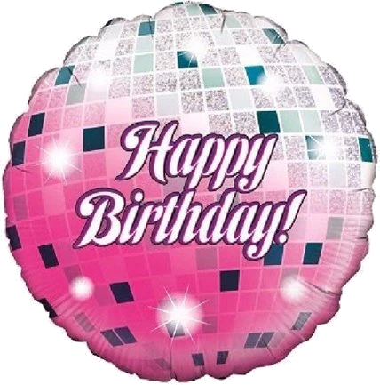 18In Glitterball Bday Foil