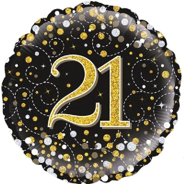 21ST SPARKLING FIZZ BLACK AND GOLD FOIL