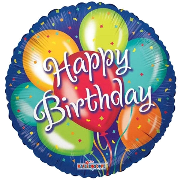 18IN BIRTHDAY BALLOONS IN BLUE FOIL