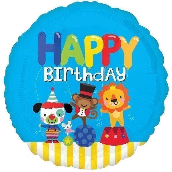 18IN B/DAY CIRCUS FUN FOIL BALLOON