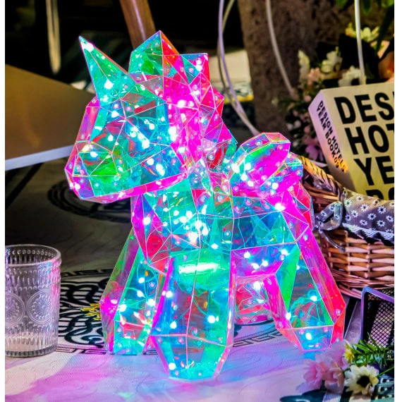 Moonbeam Unicorn Interactive Led Usb Disco Light Ornament, view 2
