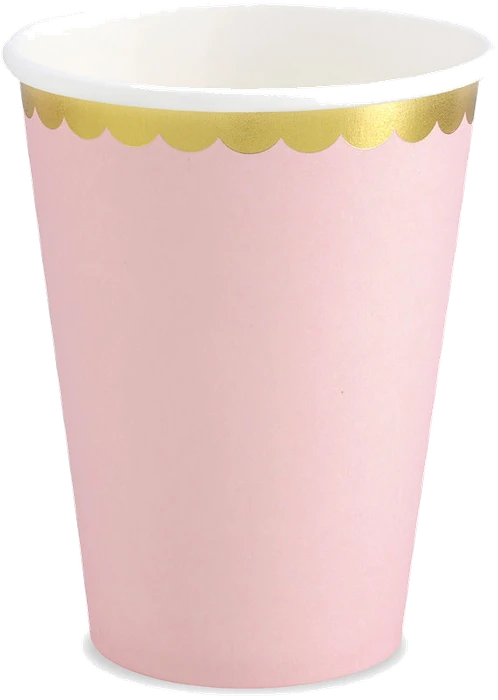 6Pk 220Ml Light Pink Cups