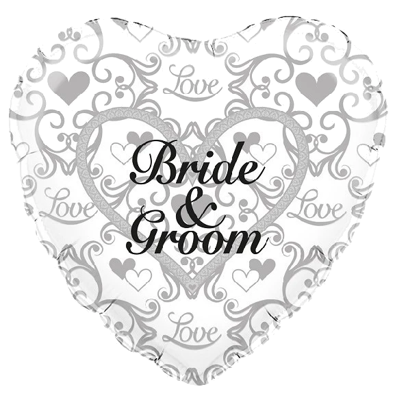 18IN BRIDE AND GROOM FILIGREE FOIL