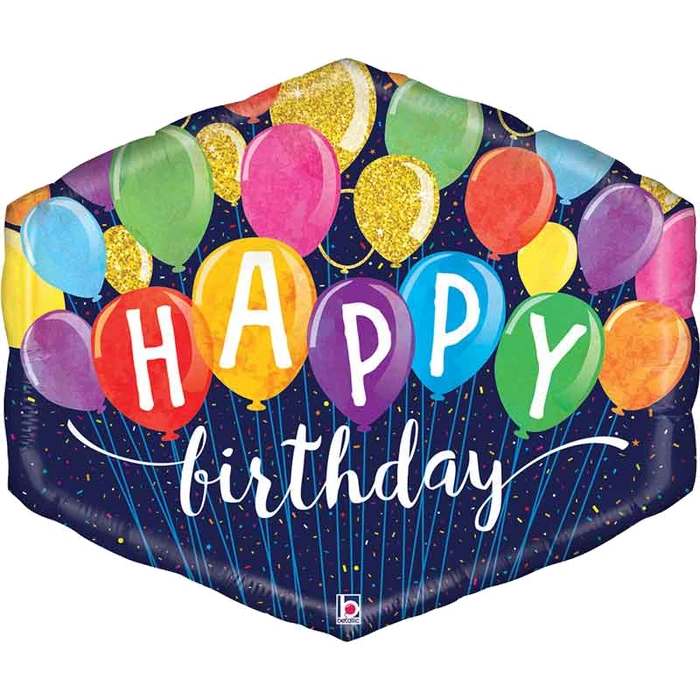 Happy birthday hexagon