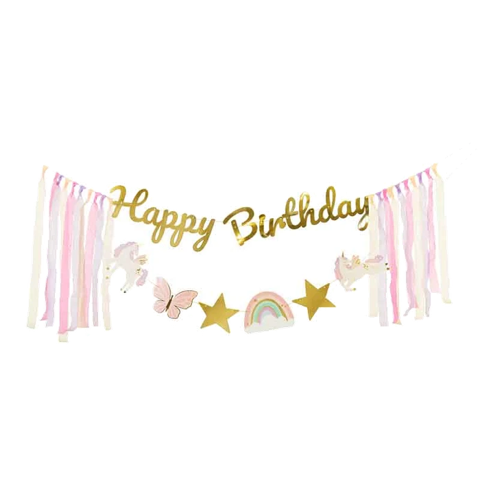 Unicorn birthday banner