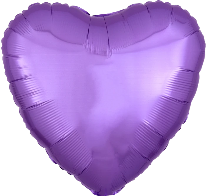 18In Pearl Lavender Heart Foil
