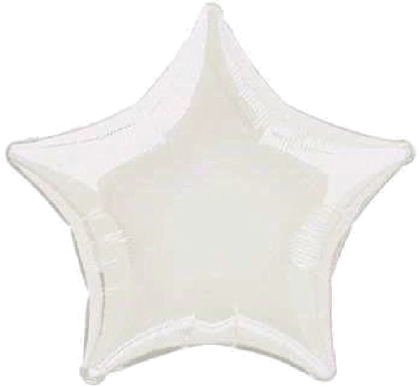 20In White Star Foil Balloon