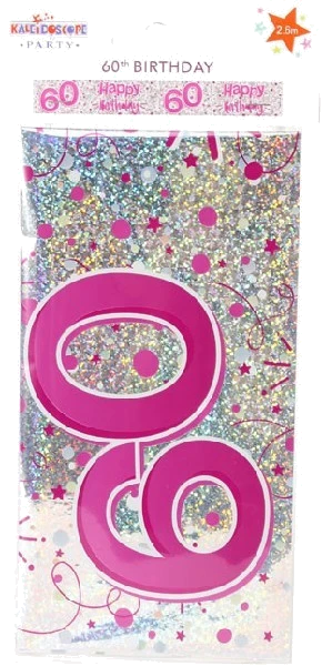 9FT FEMALE 60TH BIRTHDAY BANNER