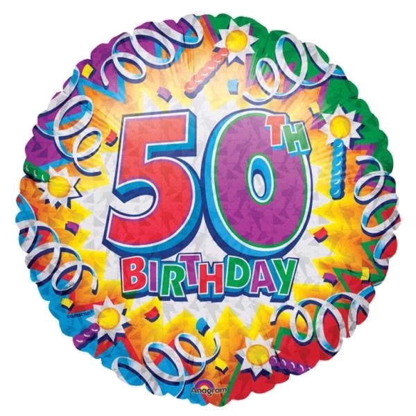 18IN 50TH B/DAY FOIL BALLOON