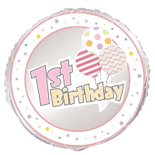 18IN GIRL 1ST B/DAY FOIL BALLOON