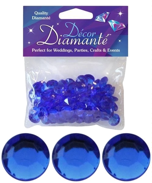 12Mm Sapphire Blue Diamante Diamonds