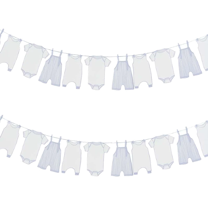2.5M Blue Baby Grow Garland