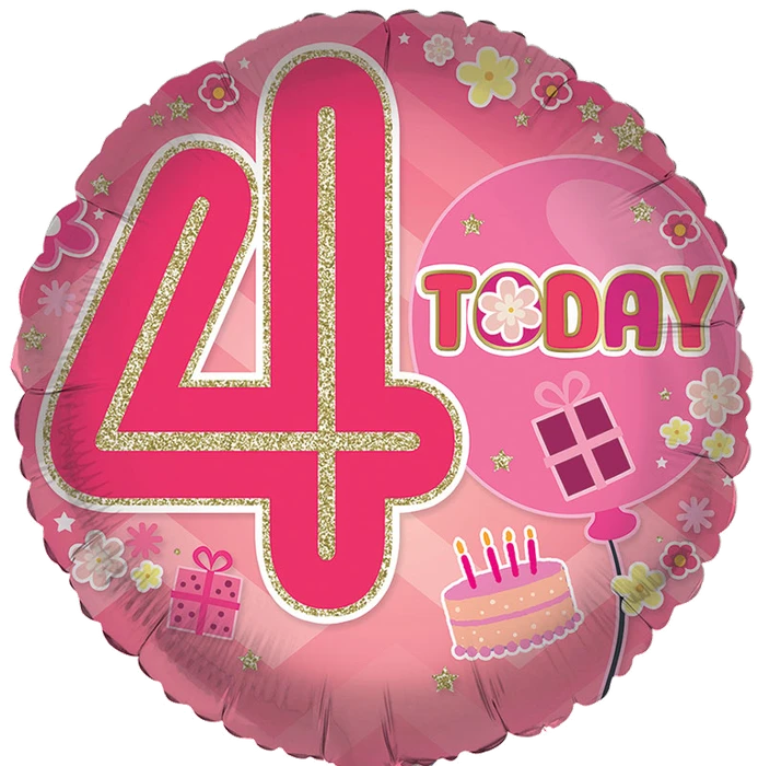 18In Age 4 Female Foil Balloon