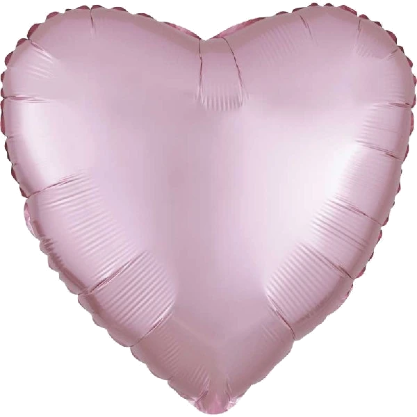 18In Satin Luxe Pastel Pink Heart Foil