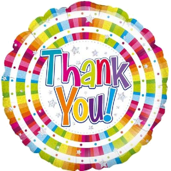 18IN BRIGHT THANK YOU HOLOGRAPHIC FOIL
