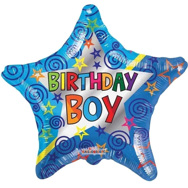 18IN BIRTHDAY BOY STAR FOIL BALLOON