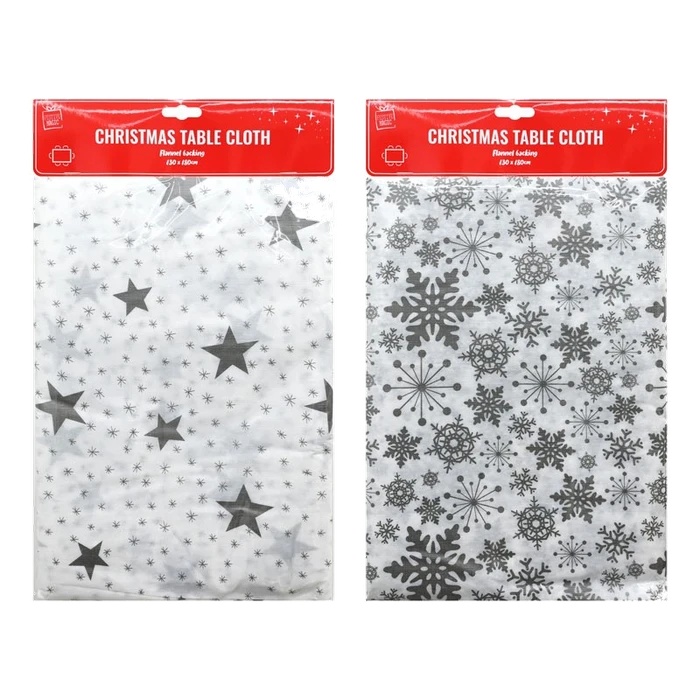 FESTIVE MAGIC T/CLOTH SILVER RECT 2ASST