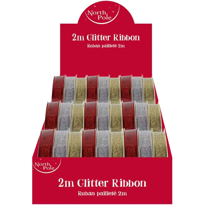 Northpole Glitter Ribbon 2M