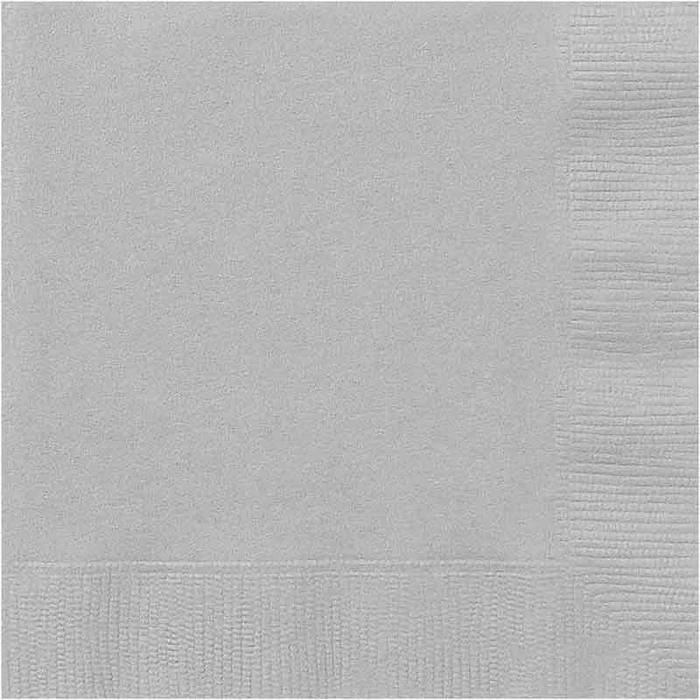 (50) 33Cm Silver Luncheon Napkins