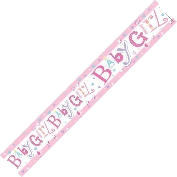 9FT BIRTH GIRL BANNER