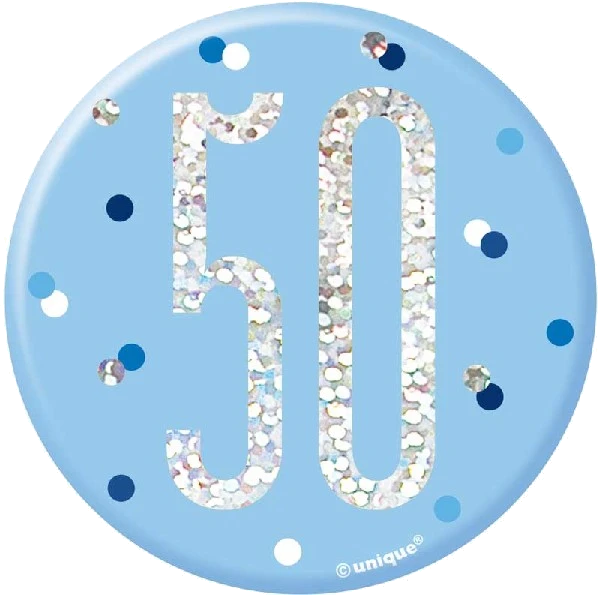3In Glitz Blue 50 Badge