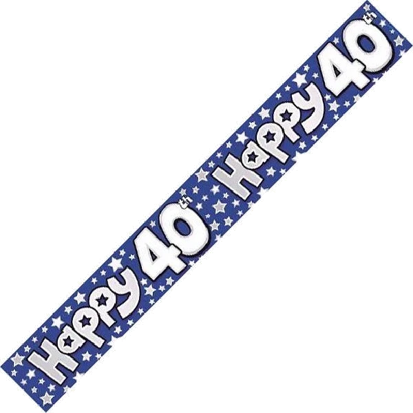 40TH NUMBERS 9FT BANNER