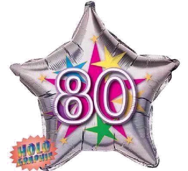 80TH STELLAR FUN FOIL BALLOON