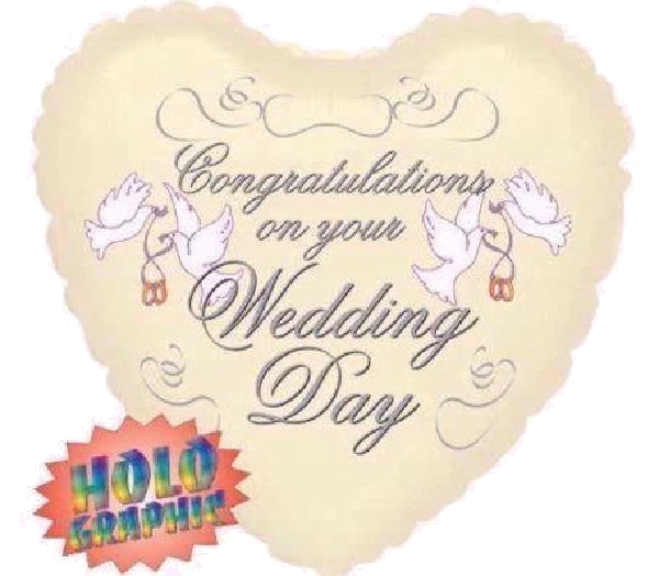 18IN IVORY WEDDING FOIL BALLOON