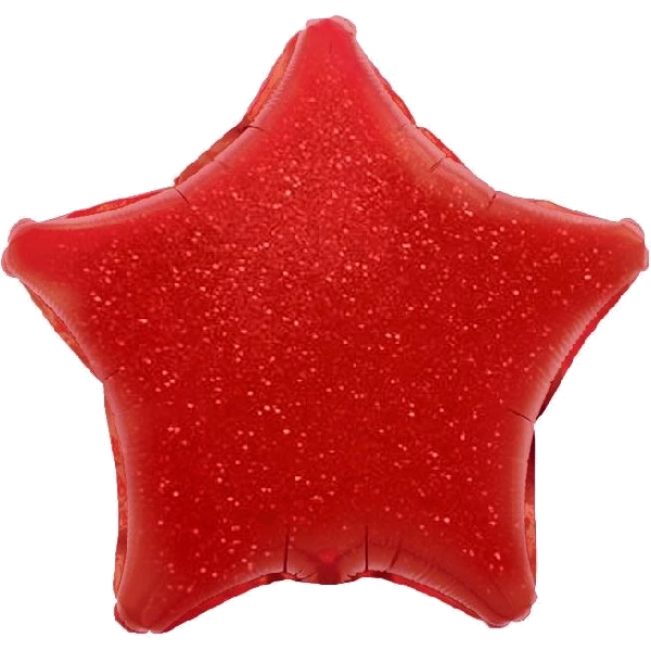 Red Holographic Star 19In Foil