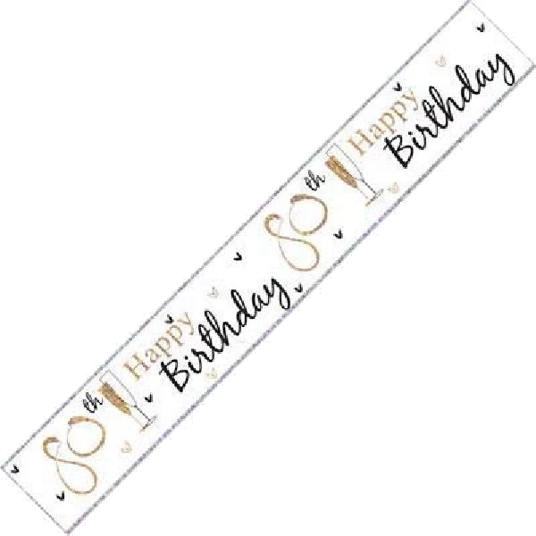 AGE 80 HOLO 9FT BANNER