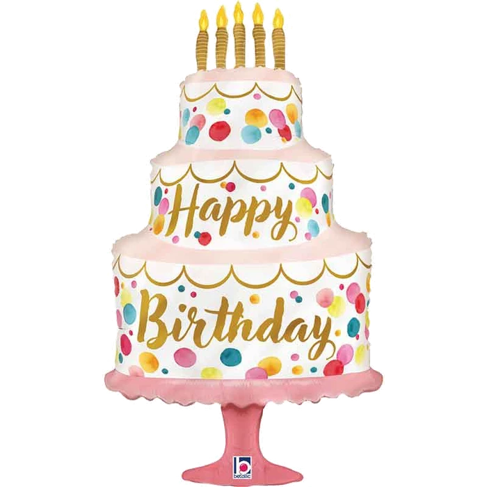 33in SATIN BIRTHDAY PINK CAK