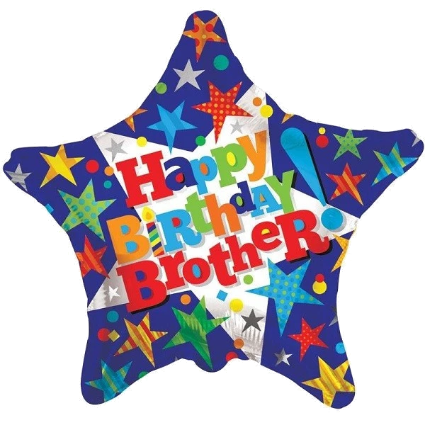 18IN HAPPY BIRTHDAY BROTHER FOIL