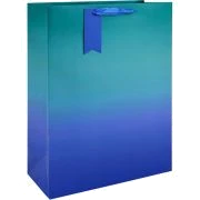 BLUE OMBRE XLG GIFT BAG 6S