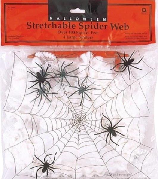 SPIDER WEB WITH 4 LARGE SPIDERS