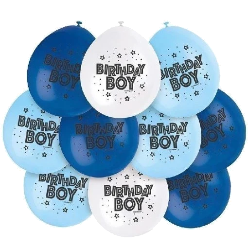 (10) 9In Birthday Boy Balloons