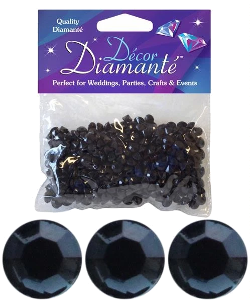 6Mm Black Diamante Diamonds