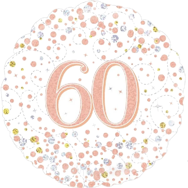 18IN SPARKLING FIZZ 60TH B/DAY FOIL