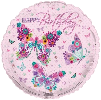 18In Bday Female Foil Balloon