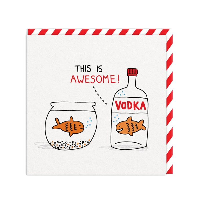 Vodka Goldfish Greeting Card (866)