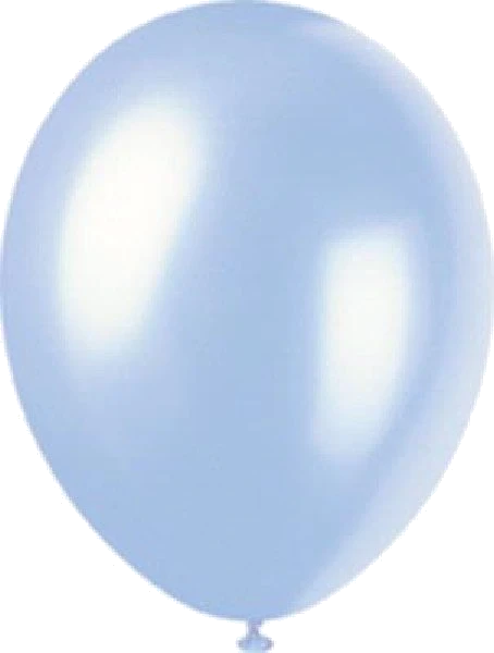 (8) 12In Sky Blue Pearlised Balloons