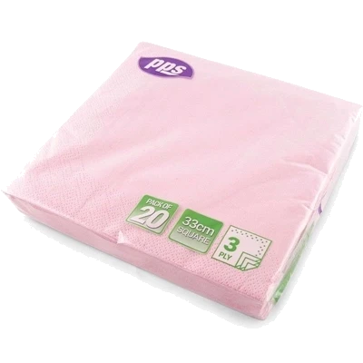 Pps 3Ply 33Cm 20 Napkins Light Pink