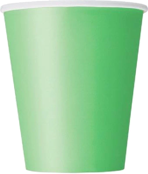 14PK 9OZ LIME GREEN CUPS