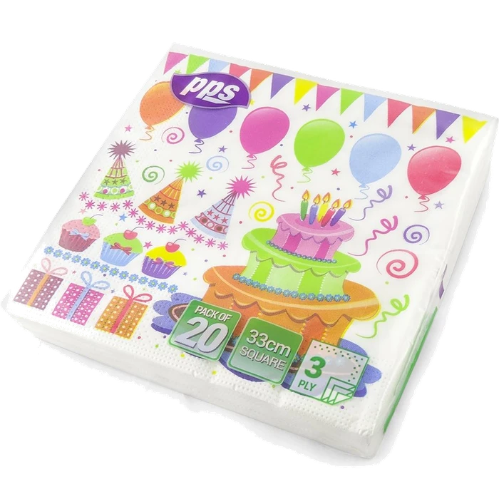Pps 3Ply 33Cm 20 Napkins Party