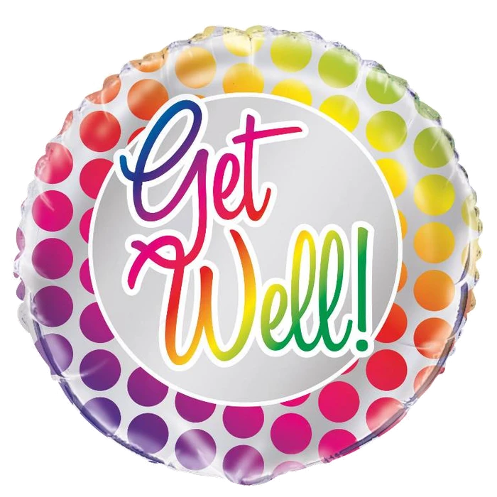 18In Get Well Rainbow Silver