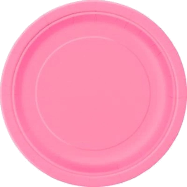 16PK 9IN HOT PINK PLATES