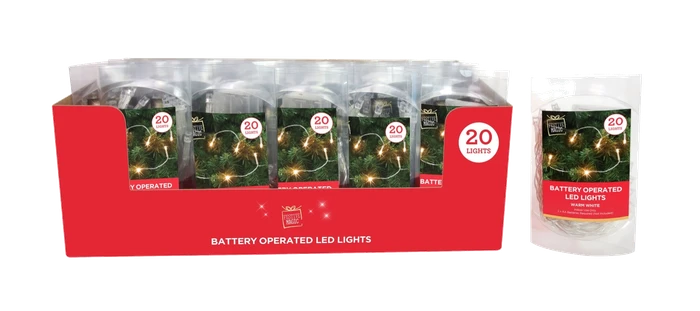 FESTIVE MAGIC LED B/O 20 LIGHTS W/WHITE
