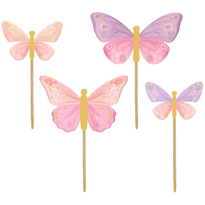 12Pc Butterfly Cupcake Toppers